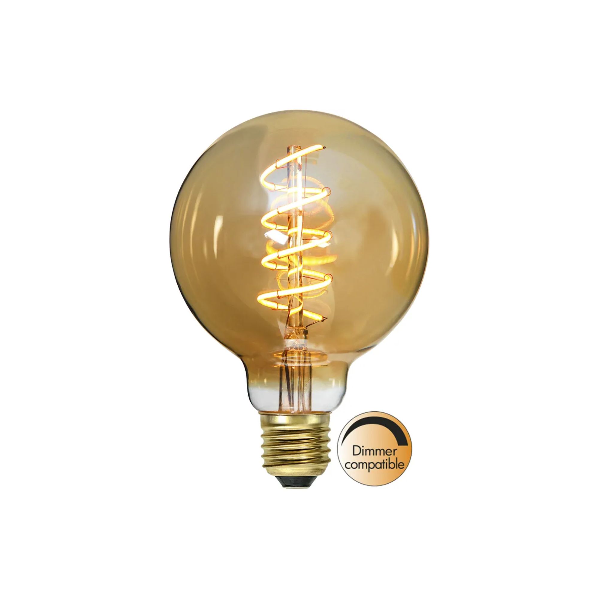 LED Leuchtmittel E27 G95 Decoled Spiral Amber mieten – Rundumevent