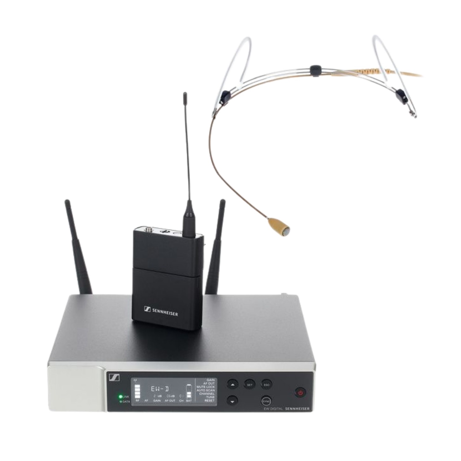 Mikrofon Headset Wireless – Sennheiser EW-D HSP Essential Q1-6 mieten – Rundumevent