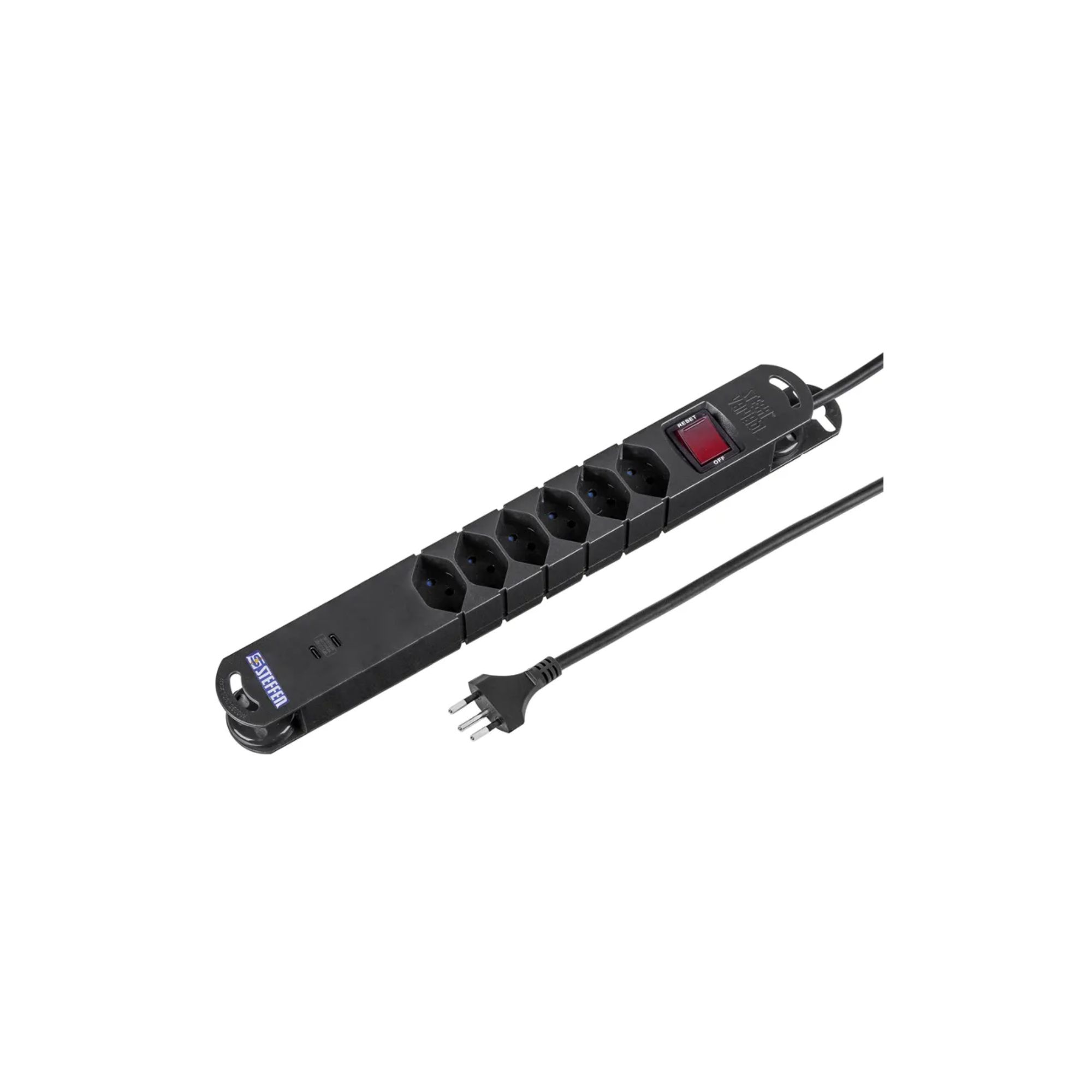 Steckdosenleiste 6xT13 + 2xUSB-C PD 18W 3m mieten – Rundumevent