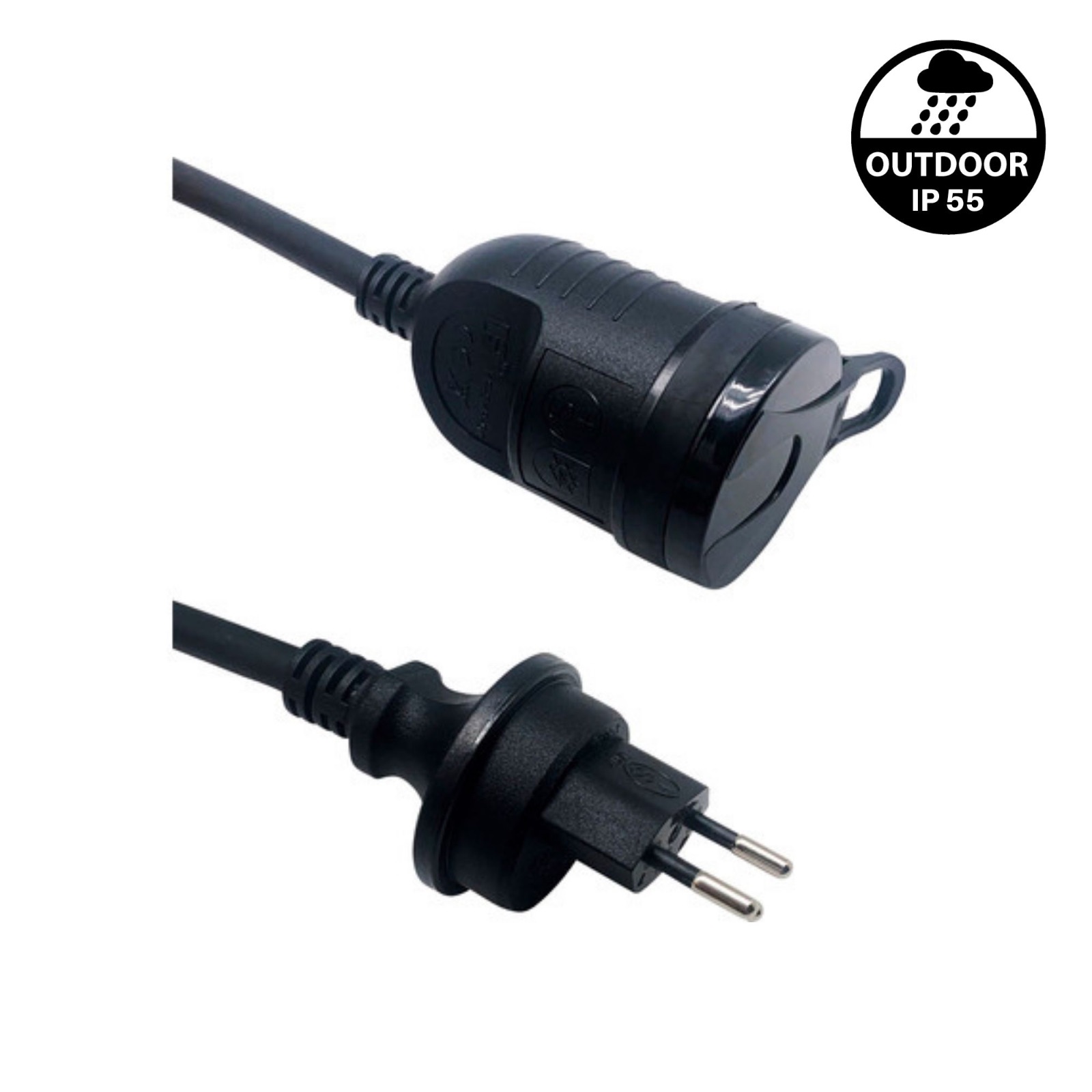 Verlängerungskabel – IP55 3 x 1,5 mm² 3 m schwarz mieten – Rundumevent