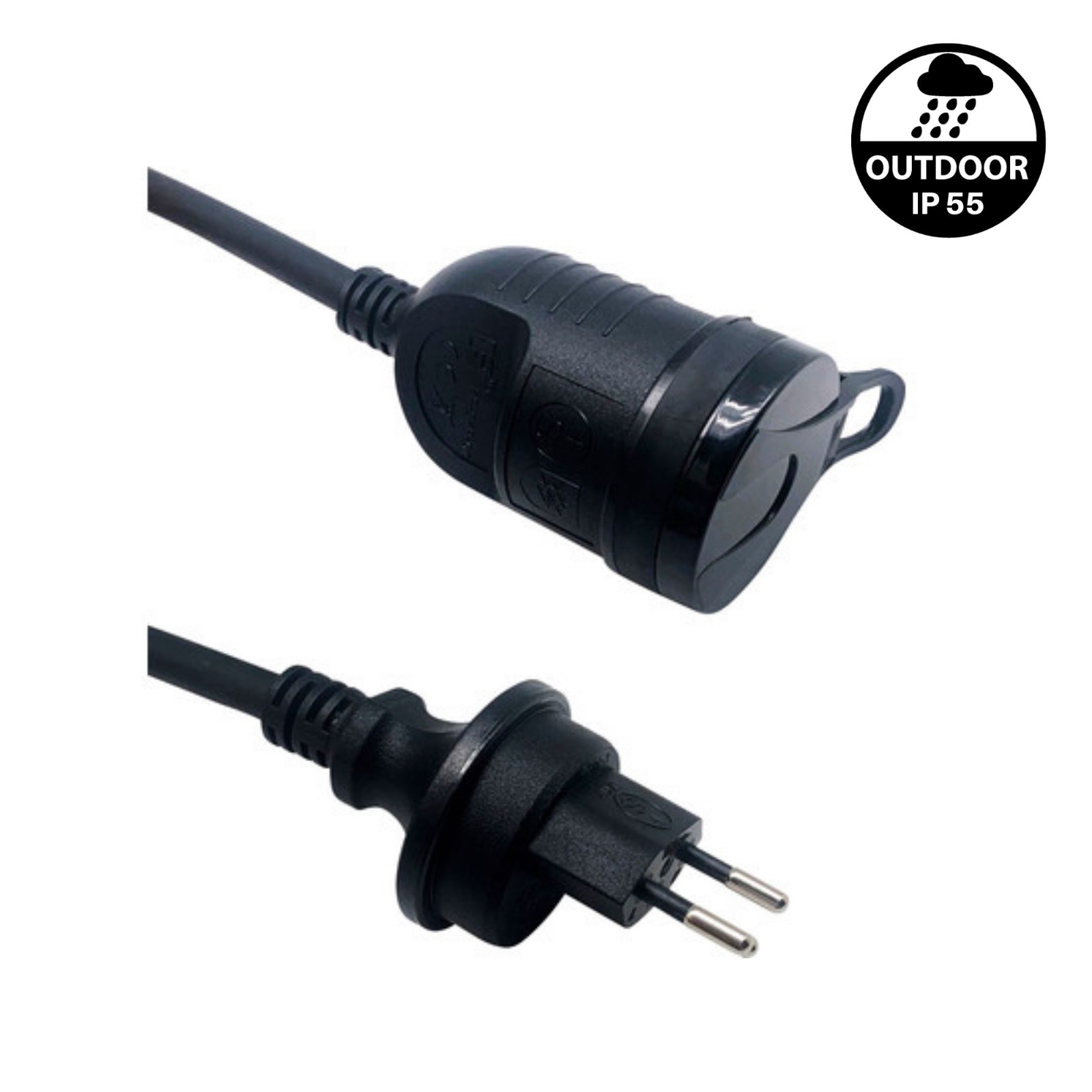 Verlängerungskabel – IP55 3 x 1,5 mm² 5 m schwarz mieten – Rundumevent