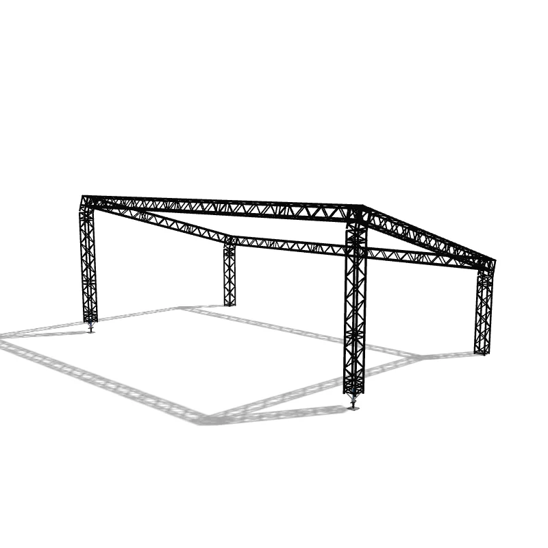 Schrägdach mit Überdachung – 3D-Visualisierung